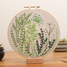 DIY Embroidery Flower Handwork Needlework for Beginner Cross Stitch Kit Ribbon Painting Embroidery Art Crafts Home Decoration X8