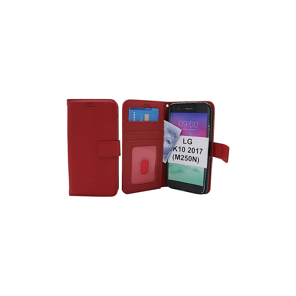 New Standcase Wallet Compatible With Lg K10 2017 (M250n) Red 9110895380253