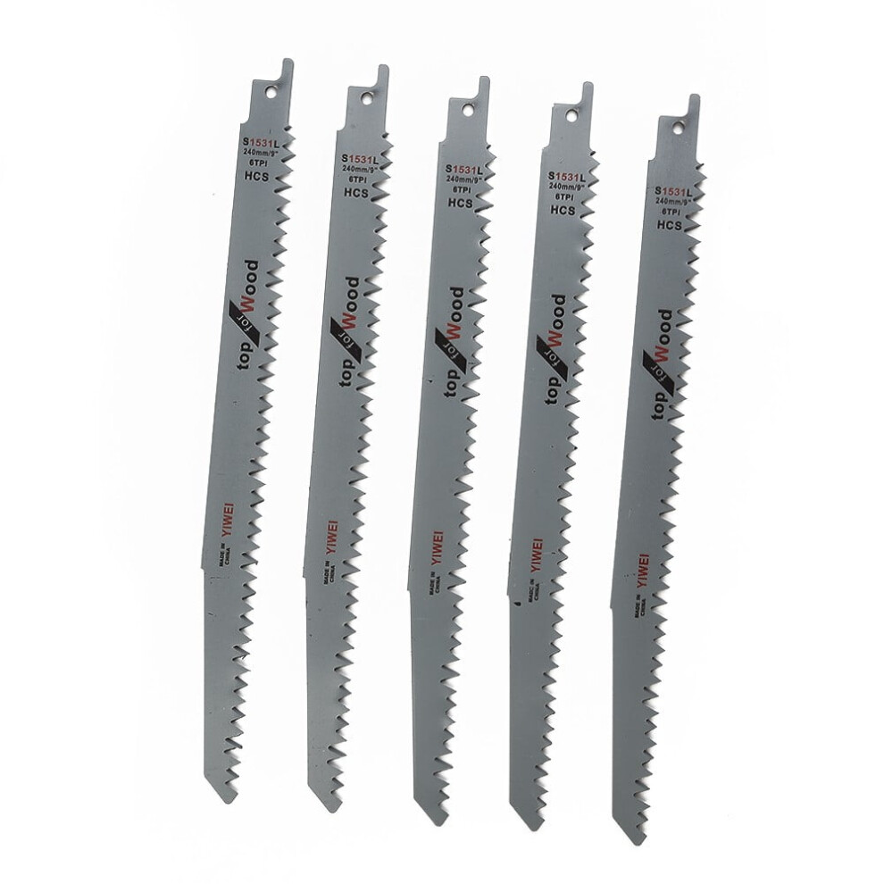 5 Pcs Reciprocating Saw Blades For Woodworking Saber Saw Blades S1531l 9110895380383
