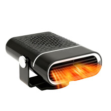 2 in 1 Car Heater and Defroster 12V 24V Quick Heating 360 Rotation for Winter Windshield Defogging Black