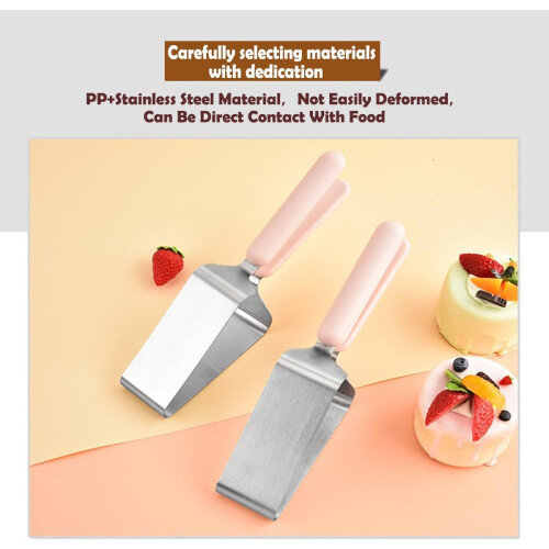 Stainless Steel Cake Cutter with Double Ergonomic Handle, RustProof Server for Wedding and Baking 1