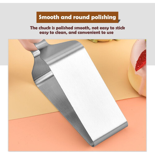 Stainless Steel Cake Cutter with Double Ergonomic Handle, RustProof Server for Wedding and Baking 2