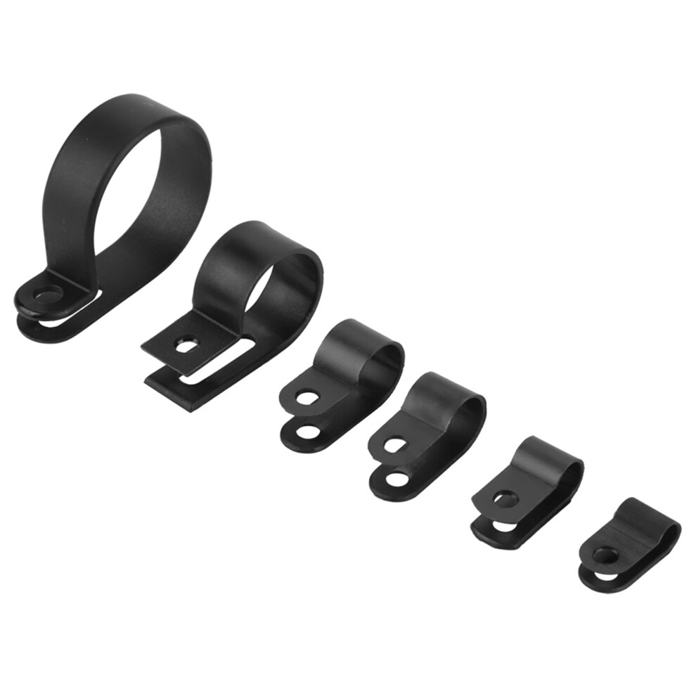 Assorted 200Pcs Nylon Cable Fasteners P Clips Clamps For Wiring Conduit 9311382789591