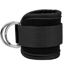 Ankle Straps for Cable Machines Padded Double DRing Cuff for Glute Kickbacks Leg Workouts Black