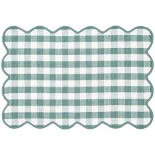 Way To Celebrate 24X36 Scallop Green Polyester Outdoor Layering Rug
