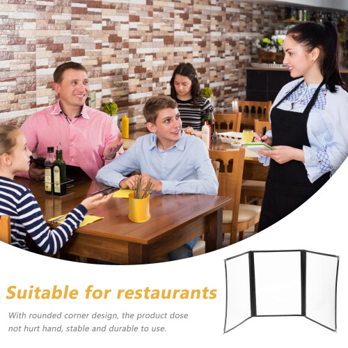 GB Menu Holders 2Pcs 3Pg 6View Transparent for Restaurant Bar Cafe 2