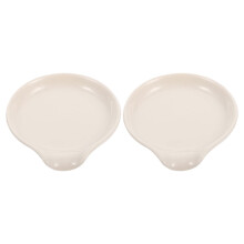 Youliang Ceramic Spoon Rest Set for Kitchen Countertop - White
