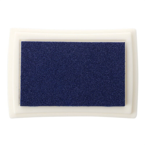Blue Ink Pad Inkpad Rubber Stamp Finger Print Craft Non-