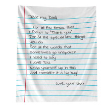 Poaug Blanket Clearance Modern Minimalist Envelope Blanket for Letters Digital Printed Cozy Flannel Blanket for Father's Day on Sale Room Decor White
