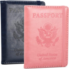 RFID Passport Holder Cover Traveling Passport Case, 2Pack