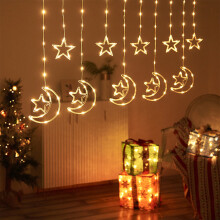 karymi Christmas Window Light Decoration, USB-Powered Yellow Glowing LED, Hanging Holiday Decor - Compatible with Home & Office