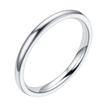 Dengmore Silver Titanium 2mm Wedding Band Thumb/Toe Ring, Size 5