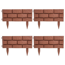 4pcs Garden Fence Garden Edging Landscape Border Stake Flowerbeds Fence for Patio Flower Pool Outdoor