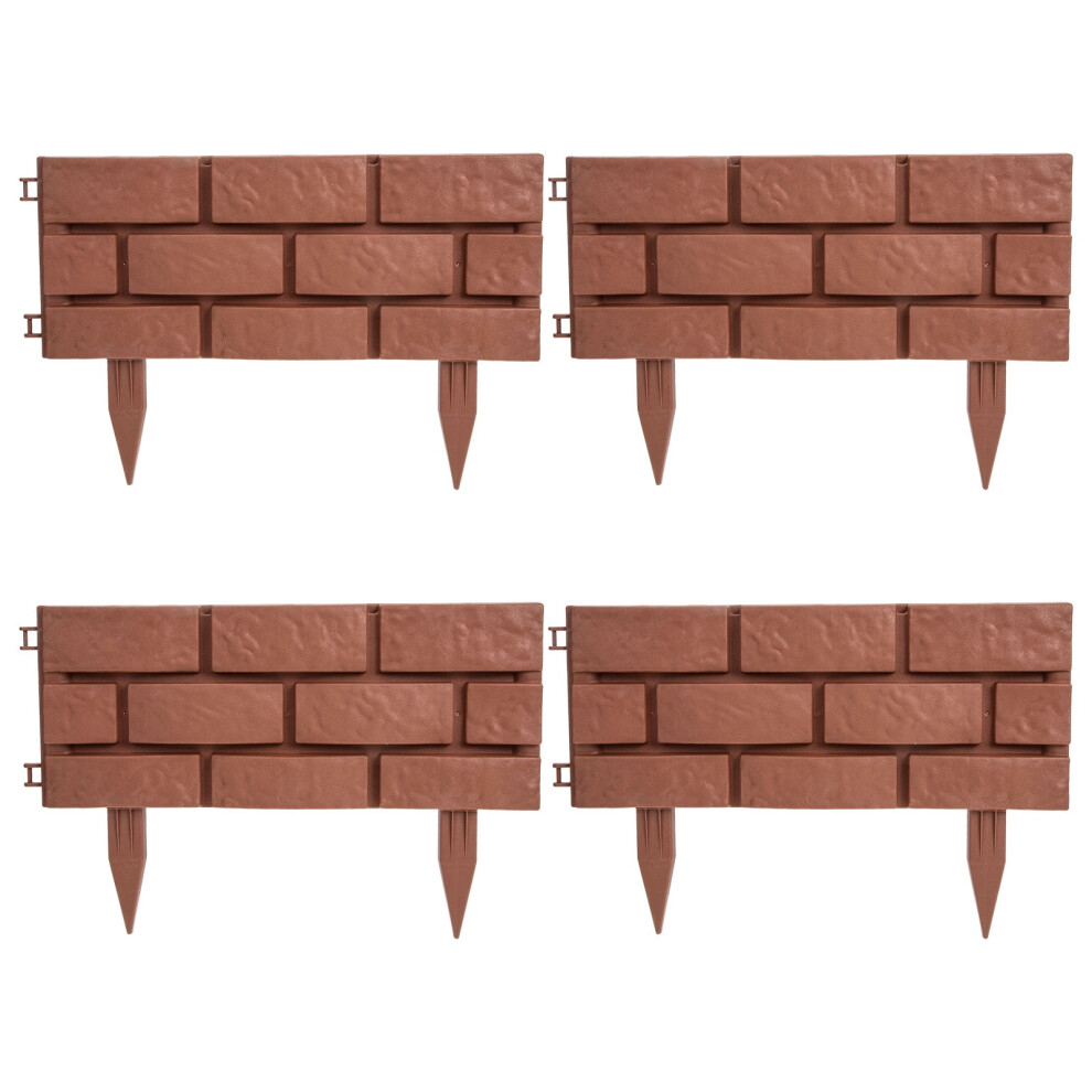 4Pcs Garden Fence Garden Edging Landscape Border Stake Flowerbeds Fence For Patio Flower Pool Outdoor 9389440796614