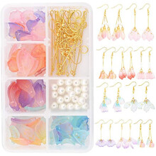 10 Pairs Flower Petal Earrings Dangle Kits with Jump Rings & Hooks, DIY Jewelry Making for Women Beginners