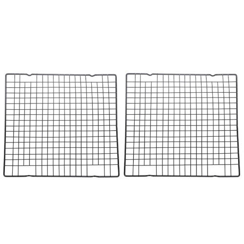 Sold 2Pcs Cookies Cooling Rack Baking Cake Cooler Bread Cake Drying Rack (Silver)