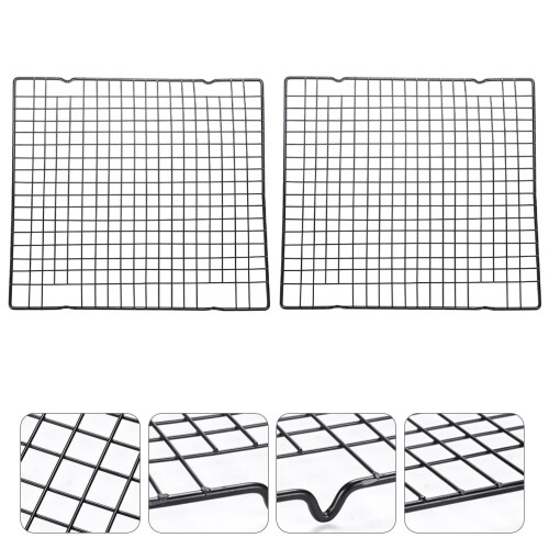 Sold 2Pcs Cookies Cooling Rack Baking Cake Cooler Bread Cake Drying Rack (Silver) 1