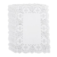 NUOLUX Paper Doilies Lace Placemats White Doilies Disposable Rectangular Placemats Desktop Decorative Pad Matsdollies Mat Cake