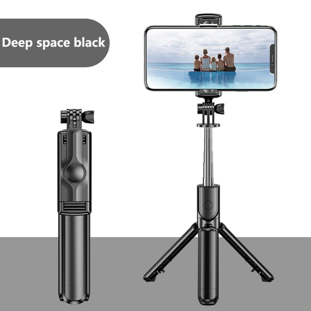 Selfie Stick Tripod With Wireless Remote, Extendable Selfie Stick Tripod, For Compatible With Iphone Android Phone, Black 9389440798571