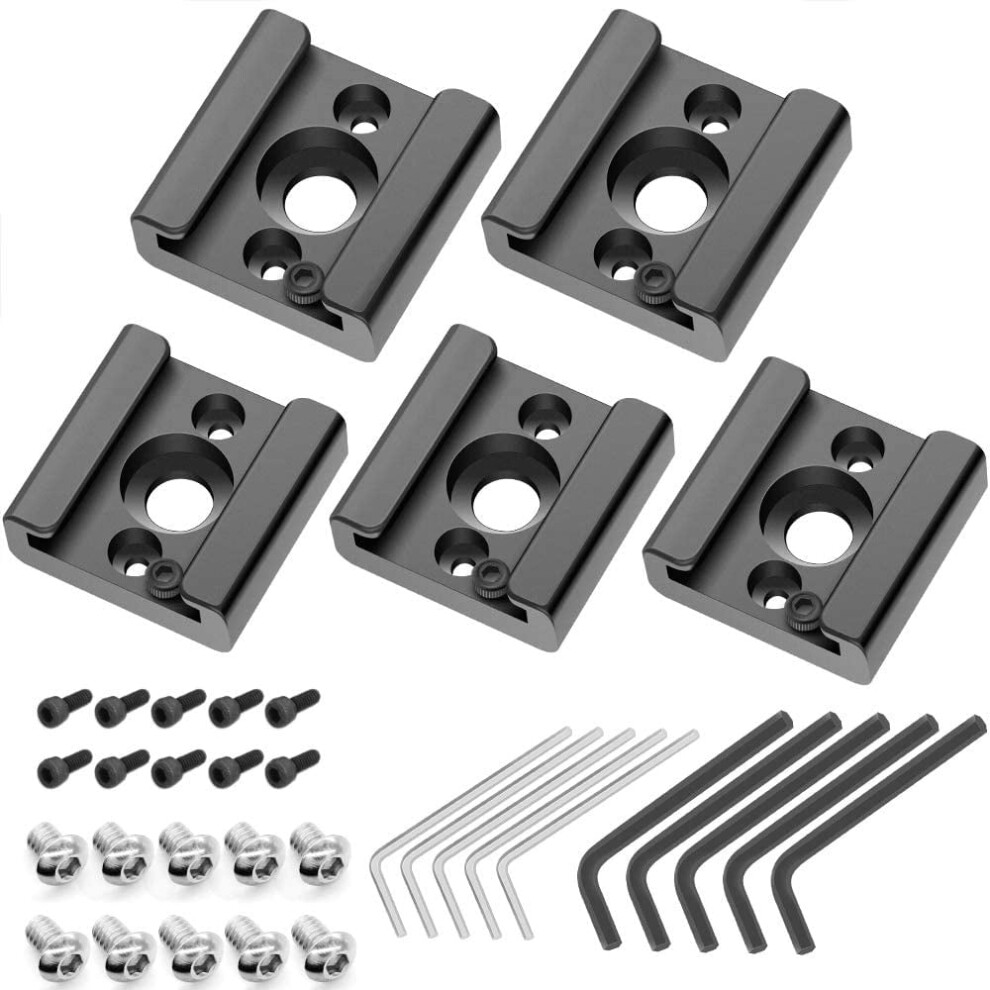 Cold Shoe Mount Adapter Cold Shoe Bracket Standard Shoe Type With 1/4" Thread Hole For Camera Dslr Flash Light 9389440798427