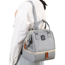 Mini Breast Pump Bag - Lunch Bag Breast Pump Backpack and Cooler Pocket for Work Mom and Best Baby Shower Gifts(Gray)