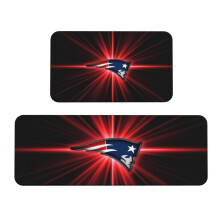 Patriots Football team logo crystal velvet kitchen mat 2-piece set, home bedroom kitchen non-slip absorbent mat