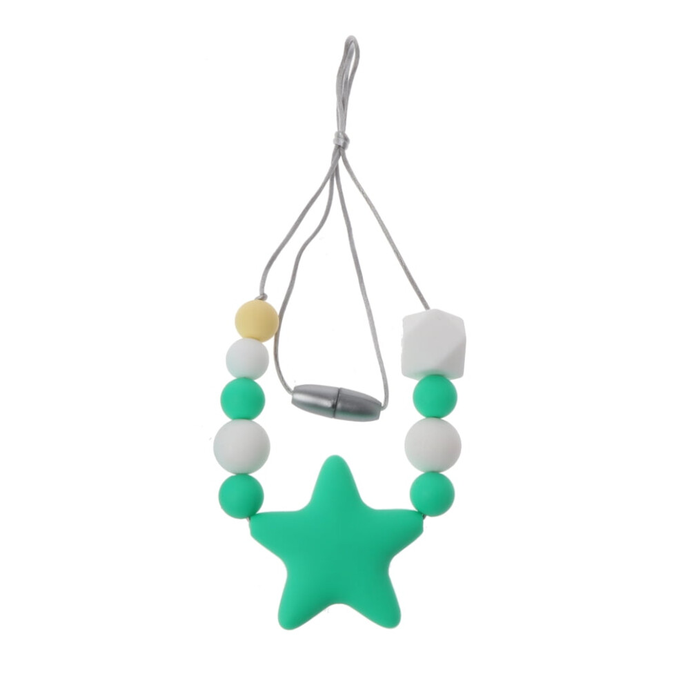 1PC Silicone Teething Necklace With Chew Beads For Baby Teethers BPA Free Mommy