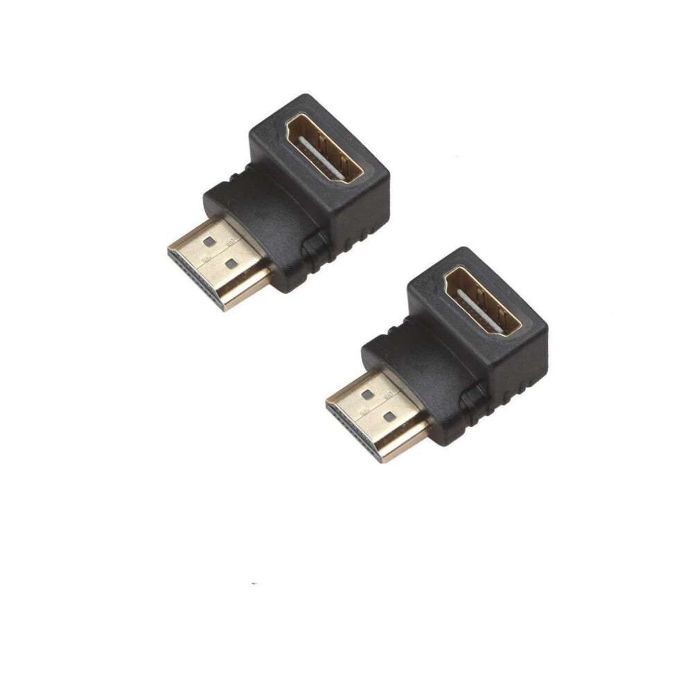 2 Pack 4K Hdmi Adapter 90 Degree Right Angle Male To Female Type Port Angled Adaptor Adapter 9389440854505