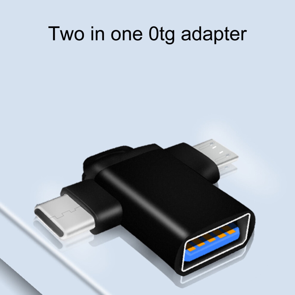Susuchens 2-In-1 Type-C Micro Usb Otg Adapter Data Transmission Converter For Tablet Phone Laptop Light 9389440854567