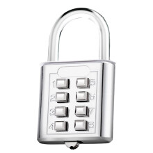 8-Digit Combination Padlock, Zinc Alloy Smart Password Lock for Suitcase, Secure and Customizable