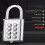 8-Digit Combination Padlock, Zinc Alloy Smart Password Lock for Suitcase, Secure and Customizable 2