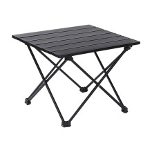 YOLOKE Outdoor Portable Iron Tabletop Folding Table with Large Capacity Storage Bag - Sturdy Roller Shutter Design for Camping and Minimal Spaces