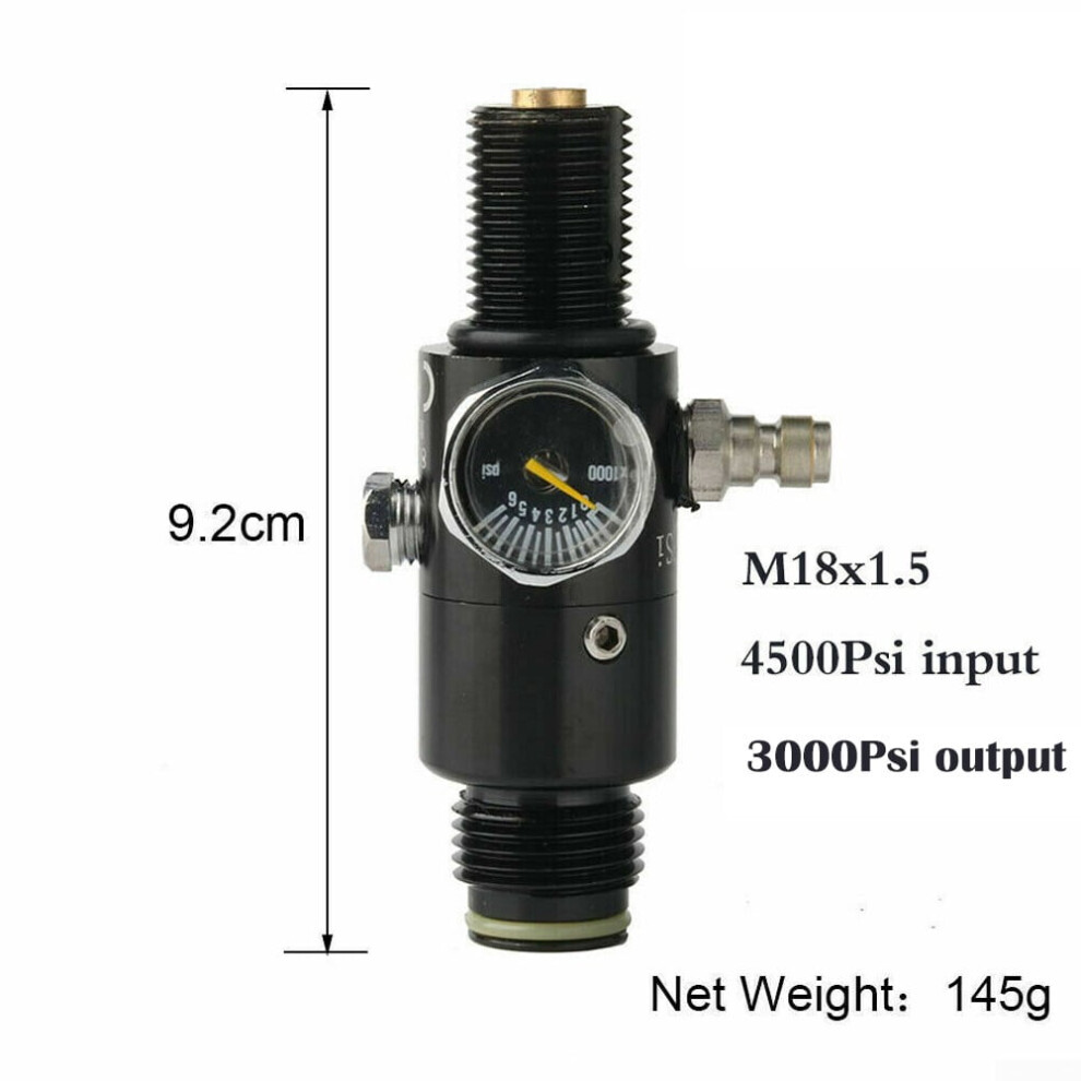 Pcp Air Tank Valve Regulator 4500Psi Hpa Output 3000Psi Thread M18x1.5 9389440575929