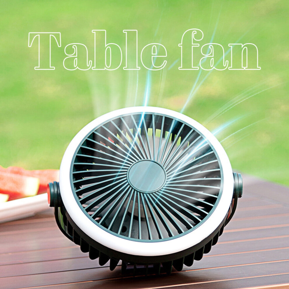 Rnemite-Amo Camping Fan With Led Lights & Lanyard, Usb Rechargeable, Battery Operated, Compatible With Tent, Car, Rv, Hurricane Emergency Outages 9389440576124