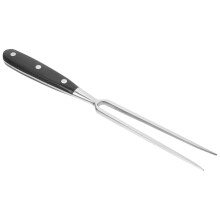 Stainless Steel Meat Carving Fork with Ergonomic Wooden Handle for BBQ Grilling Turkey Beef Chicken