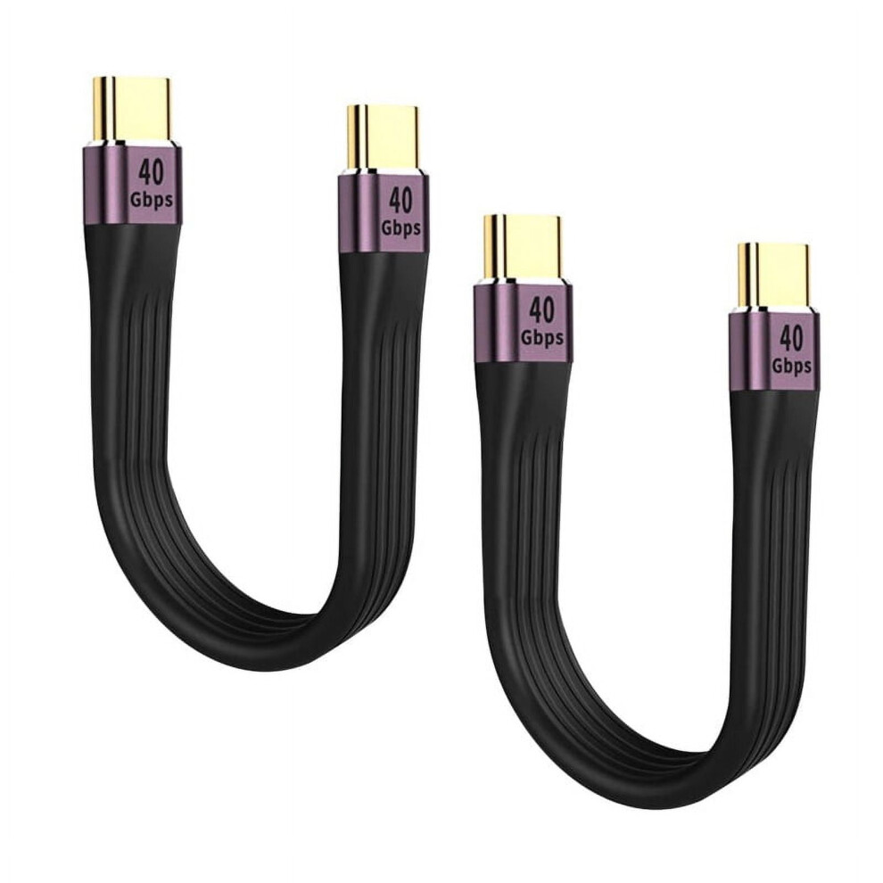 2Pack Usb-C To Usb-C Cable, 40Gbps, 100W Pd Fast Charge, 4K@60Hz, Thunderbolt 3 Compatible, Fpc Design, Compatible With Macbook Pro, Ipad Pro 9389440659629