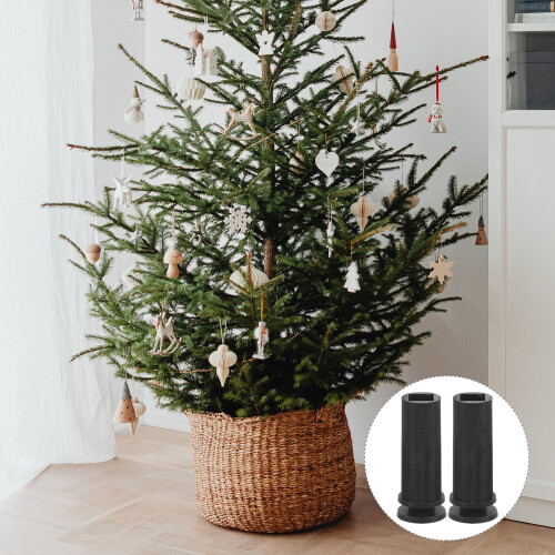 6Pcs Plastic Xmas Tree Bases Practical Xmas Tree Holders Tree Fixators Black 2