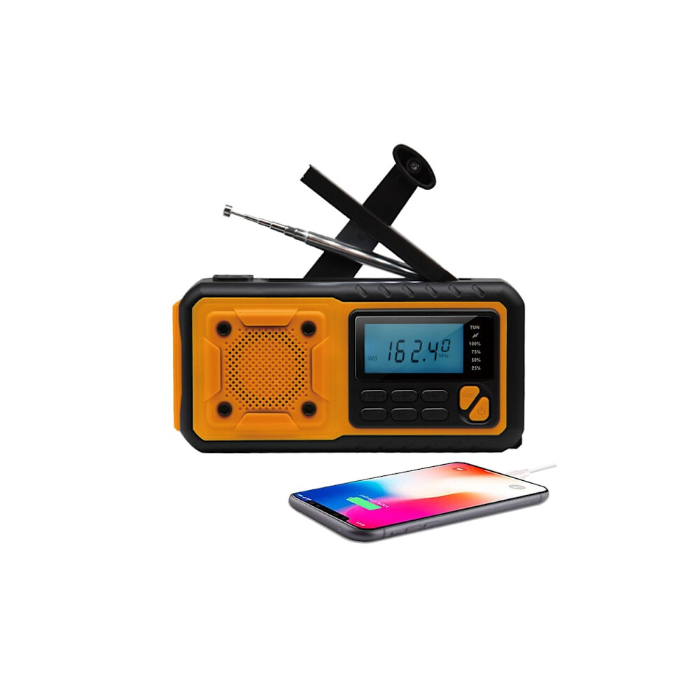 Newest Emergency Radio, 4000Mah Power Bank Solar Hand Crank Radio, Am/Fm/Wb And Alert Portable Weather Radio- Perfet 9389440661660