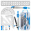 Geometry Compass Set 10Pcs School Maths Protractor Set Rulers for Student Maths and Engineering in Carry Case, Blue 1