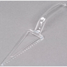 Disposable Pie Server Clear 10 Inch Heavy Duty Plastic with Serrated Edge for Cakes Pastry Pack of 18