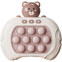 Mordely Pop It Game - Pop It Pro Light Up Game Quick Push Fidget Game Brown BROWN BEAR