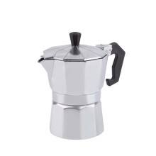 Aluminum Moka Pot 3 Cup Stovetop Espresso Maker 150ml Quick Brewing Stylish Octagonal Design