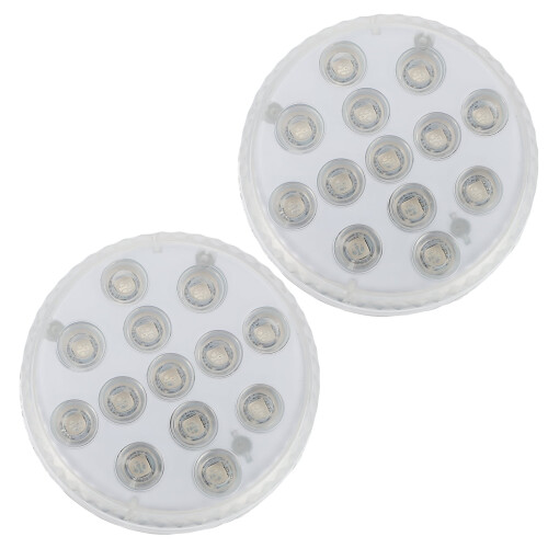 Remote Control Diving Light 2 Sets Pool Lamp Underwater Adornment Decor Electronic Component Plastic White