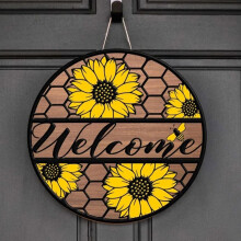 Summer Door Hanger - Popsicle & "Hello Summer" Sign, 1 Pc Shiplap Doorplate Pendant Decoration
