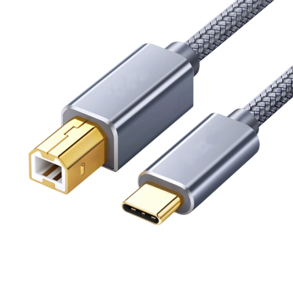 Jacenvly Notebook Type-C To Usb Square Port Print Cable, Compatible With Electronic Piano & Data Transfer 9110895382752