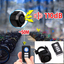 Motorcycle Bike Alarm Anti-theft Electric Remote Control Vibration Waterproof