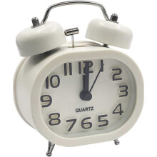 Retro Silent Quartz Alarm Clock, Morning Alarm Clock Analog Travel Alarm Clock Metal