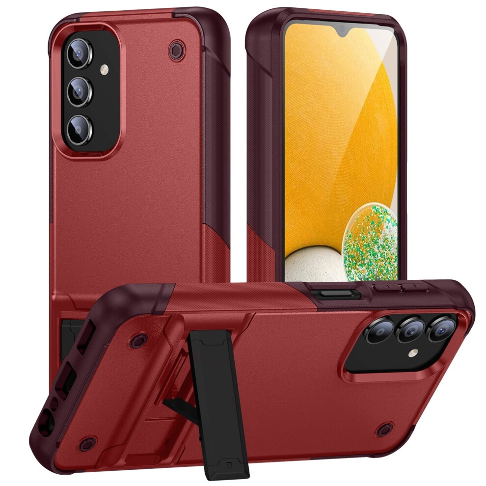 Compatible With Samsung Galaxy A14 5G Case, Military Grade Shockproof Drop Protection Heavy Duty Rugged Hybrid Phone Cover With Kickstand - Red 9110895384046
