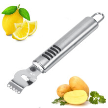 Stainless Steel Citrus Peeler with Ergonomic Grip for Precise Lemon Zest and Orange Rind
