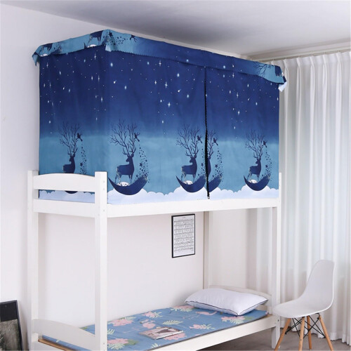 Bunk Bed Privacy Curtain Set with Light Blocking and Full Coverage for Dorm or Home